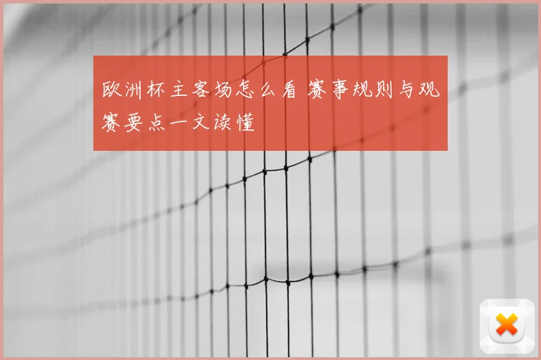 欧洲杯主客场怎么看 赛事规则与观赛要点一文读懂